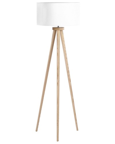 Wooden tripod floor - wooden, white