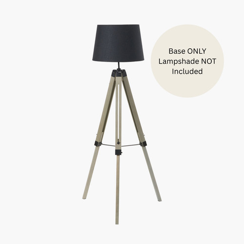Wooden floor lamp with tripod - lamp,