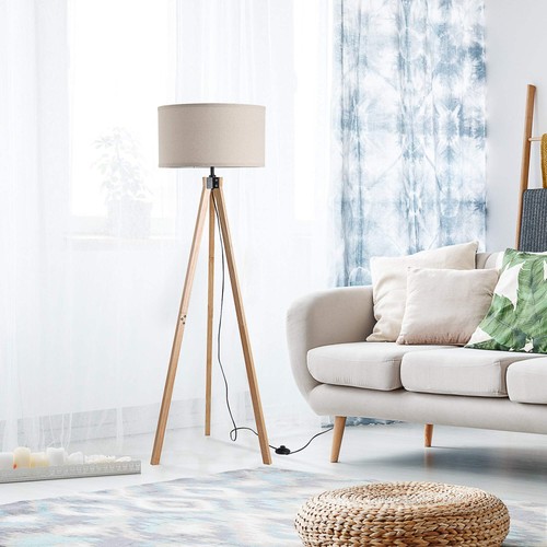 Standing lamp wooden floor - standing,